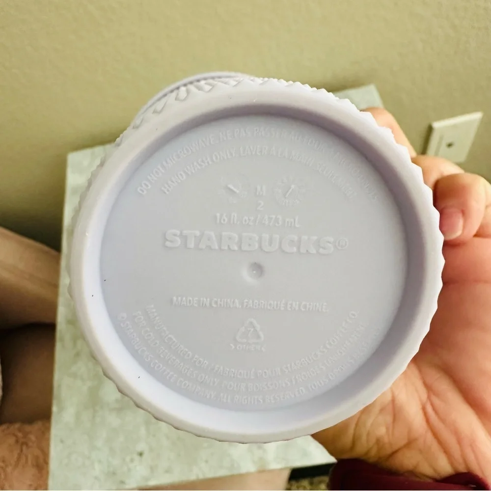 Starbucks 2021 Matte Lavender Purple Studded Cold Cup Tumbler 16oz Grande